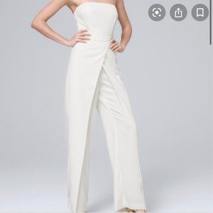 White House Black Market strapless split leg jumpsuit - Size 4